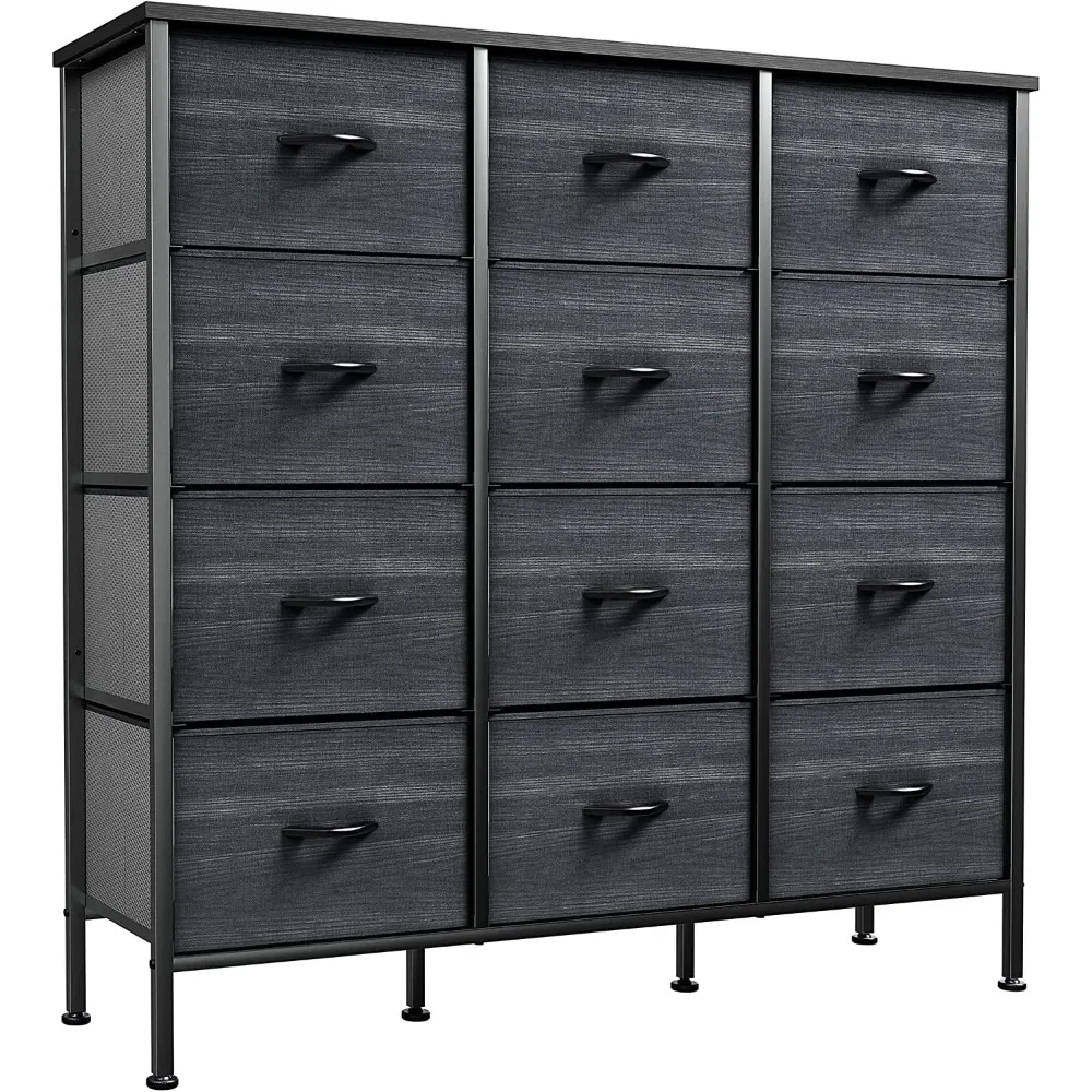 

Dextrus 12-Drawer Fabric Dresser, Furniture Storage Tower Cabinet, Organizer for Living Room, Closet & Nursery, Sturdy Steel