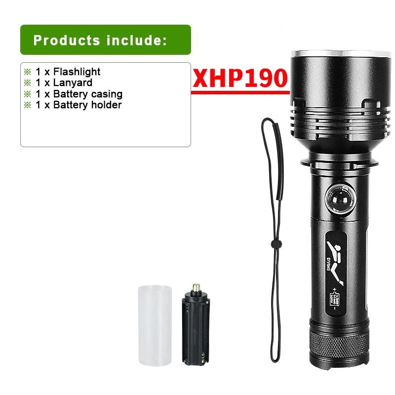 

Профессиональный подводный фонарь Paweinuo XHP190 желтый