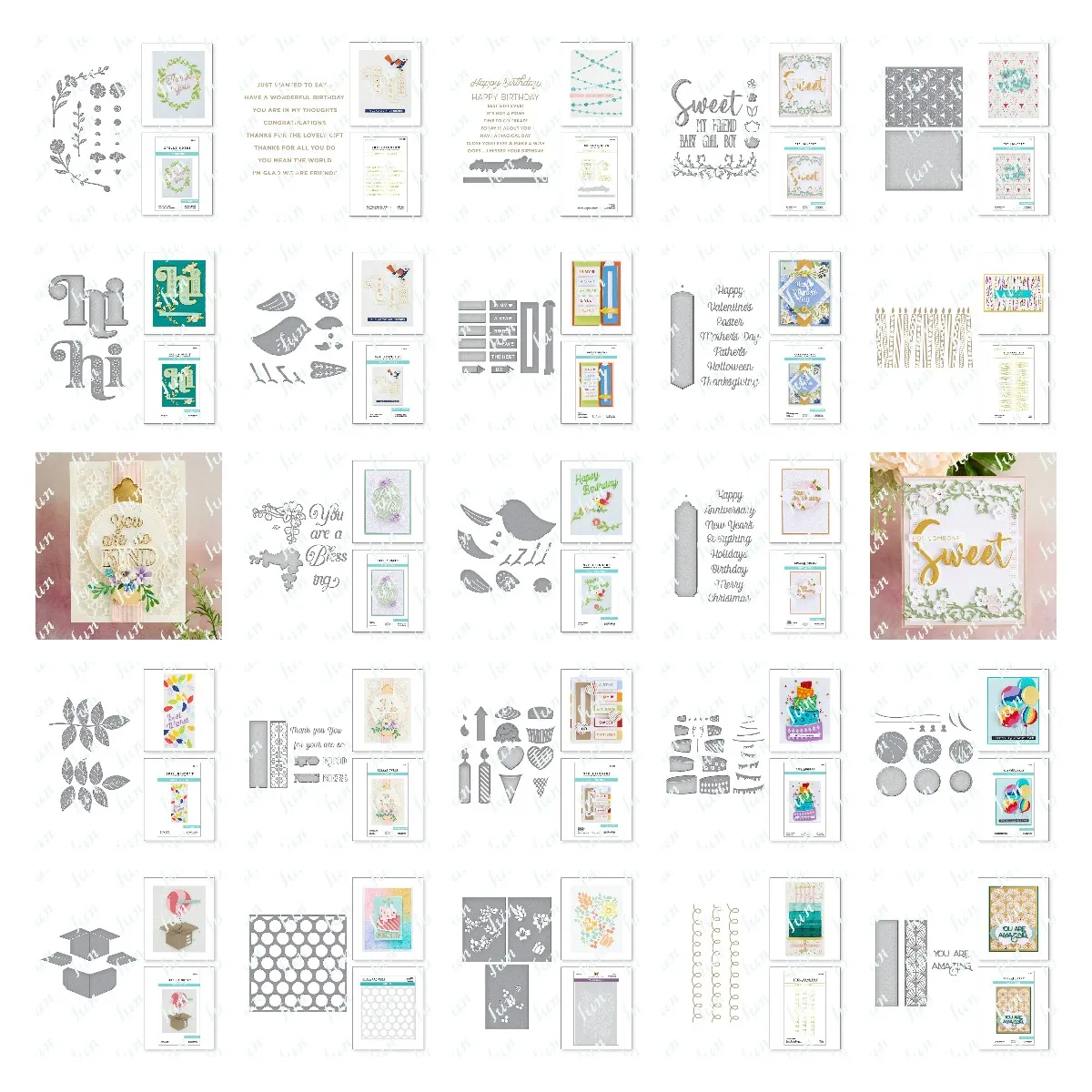 

DIY 2022new Friend Blessing Gift Box Balloons Cake Birdie Leafy Cut Dies Candles Hot Foil Plates Layered Vintage Floral Stencils
