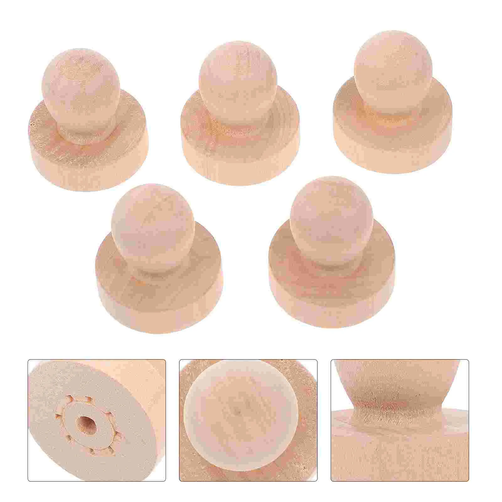 

5pcs Stamp Handle Accessory DIY Rubber Stamping Tool DIY Seal Handles for Office Home