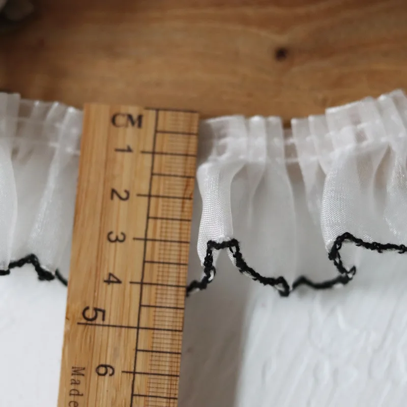 Черно-белая кружевная одежда кружевные аксессуары юбка занавеска ручная складка