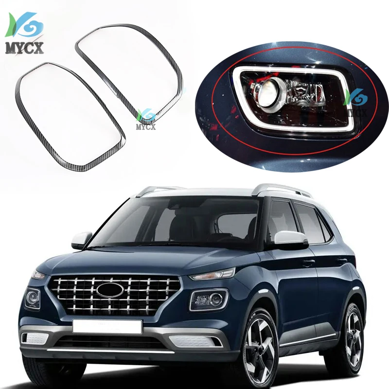 

Для Hyundai Venue 2019 2020 внешний задний фонарь рамка декоративная наклейка крышка отделка автомобильный Стайлинг ABS углеродное волокно