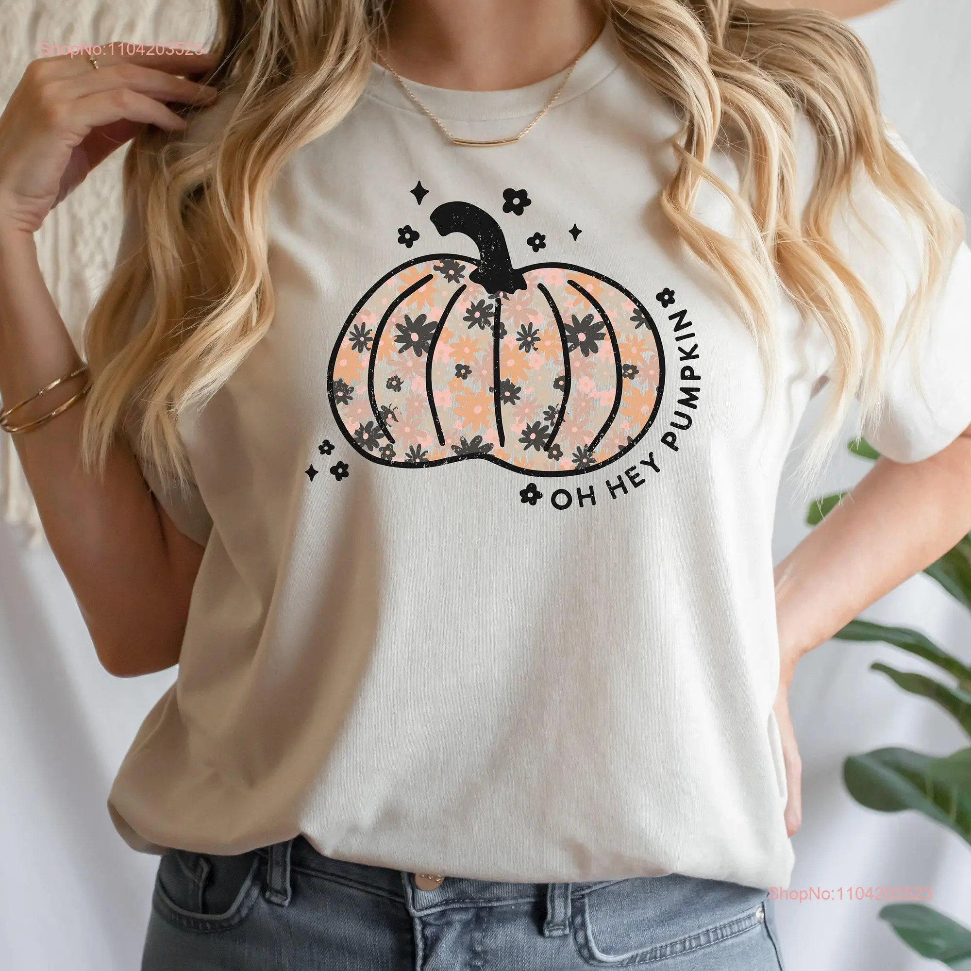 Oh Hey Pumpkin Fall Season Lover Hayrides Hot Cocoa Outdoor Life Bella Холщовая футболка Мягкие футболки с