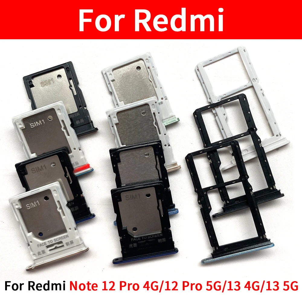 Слот для лотка SIM-карты Xiaomi Redmi Note 13 12 Pro 4G 5G Держатель Micro SD Замена адаптера
