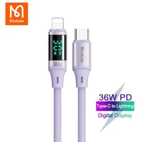 mcdodo 36w pd usb type c to lightning cable fast charging for iphone 13 12 11 pro max xr x ipad digital display phone data cord