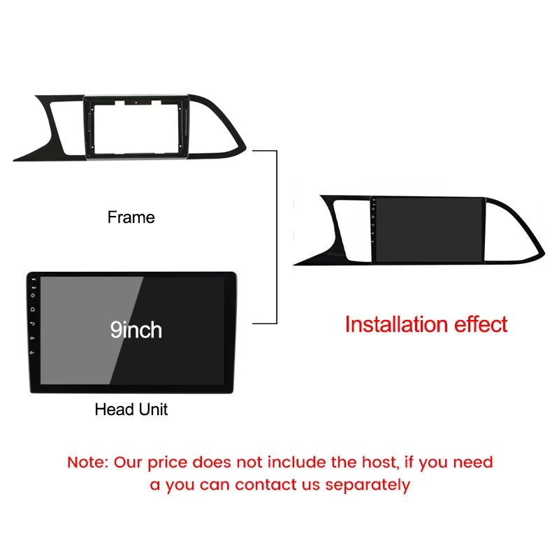 9-дюймовая Монтажная Рамка Для Радиоприемника На Приборной Панели Seat Leon 3 5F 2012-2020
