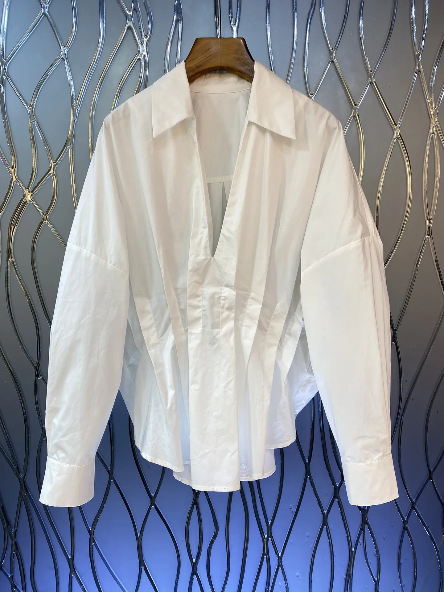 

2023 autumn and early winter fashion new women's clothing Lapel Loose Top 0802