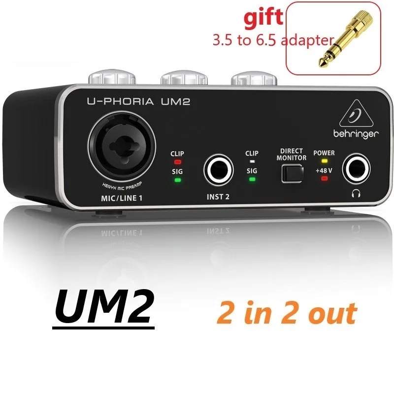 

Внешняя звуковая USB-карта UM2 для записи гитары, специальный звуковой интерфейс для интернет-знаменитостей, прямой трансляции