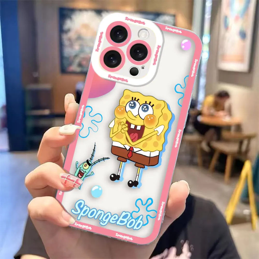 Фото Прозрачный чехол P-Patrick Star S-SpongeBob для телефонов Redmi K40 K60 15C 14C 13C 13 12 12C 10 10C 9 9A 8 7 A1 A2 A3 A5 A7 №4
