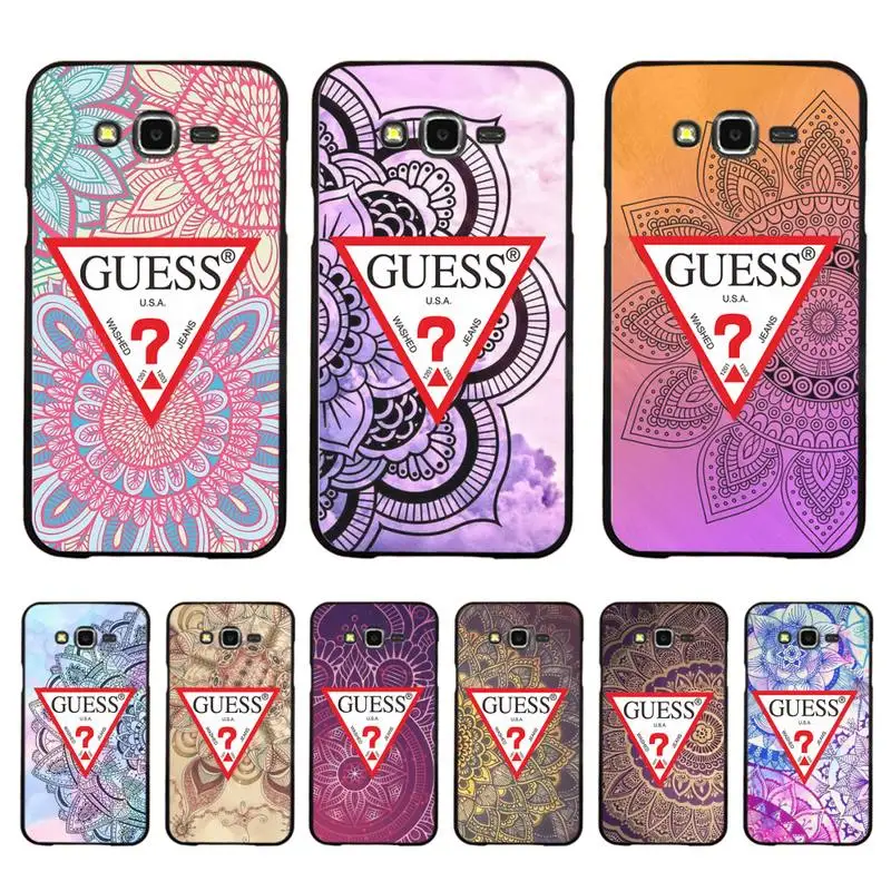 

Fashion Brand Guess Mandala Flower Totem Phone Case For Samsung Galaxy J4plus J6 J5 J72016 J7prime J7Core J6plus Coque