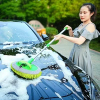newest three section telescopic car washing mop super absorbent car cleaning car brushes mop window wash tool dust soft mop