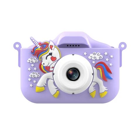 Цифровая камера CNCBSR для детей, детская игрушка в виде единорога, экран 2 дюйма, две камеры спереди и сзади, подарок ребенку на день рождения, 32 ГБ