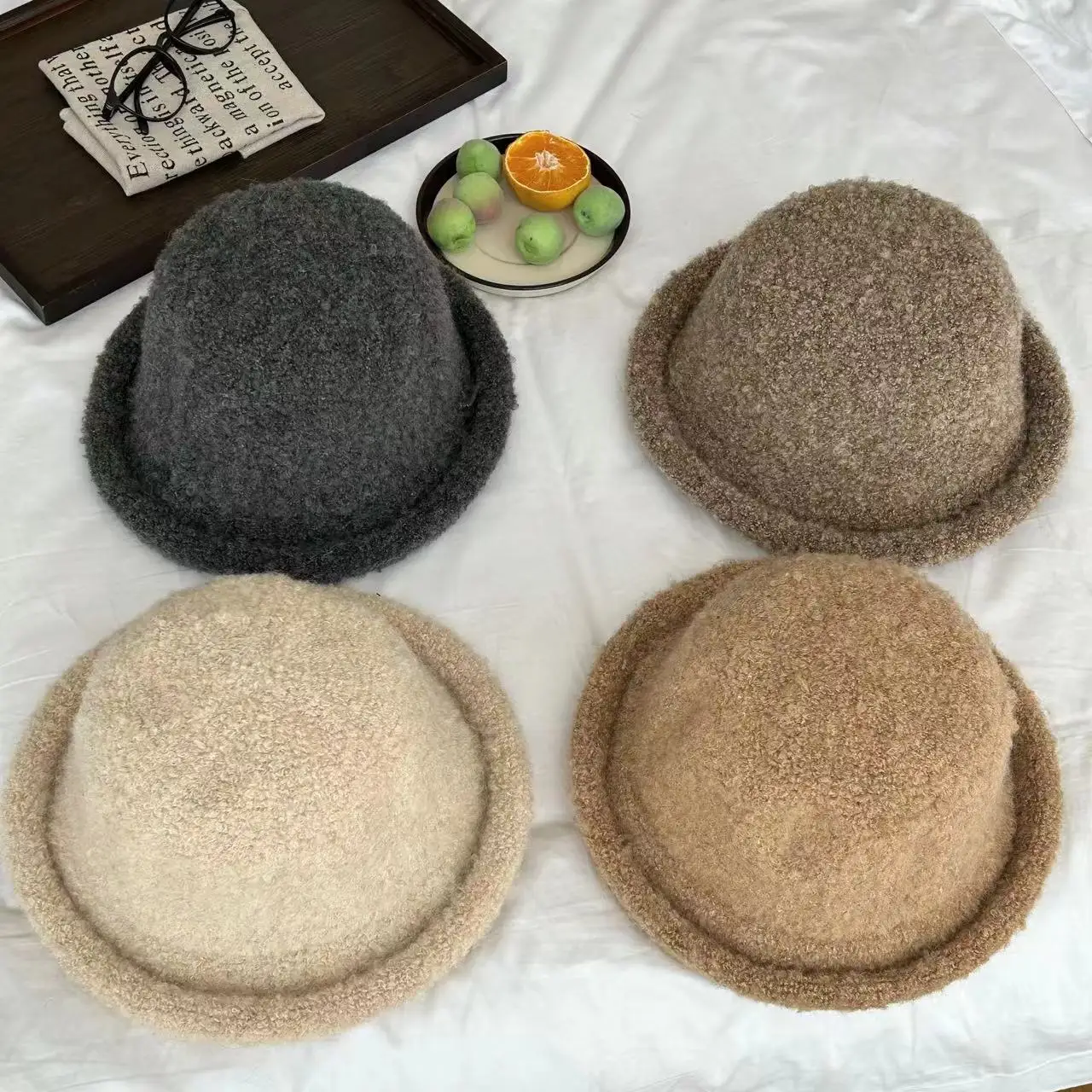 Ouqi осенне-зимняя шапка для раковины купол завивка флис большая окружность головы