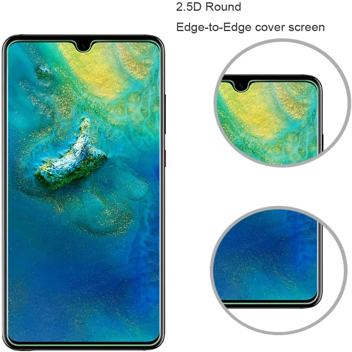 Фото 2/4 шт. HD закаленное стекло для Huawei Mate 20 Защитная пленка для экрана №3