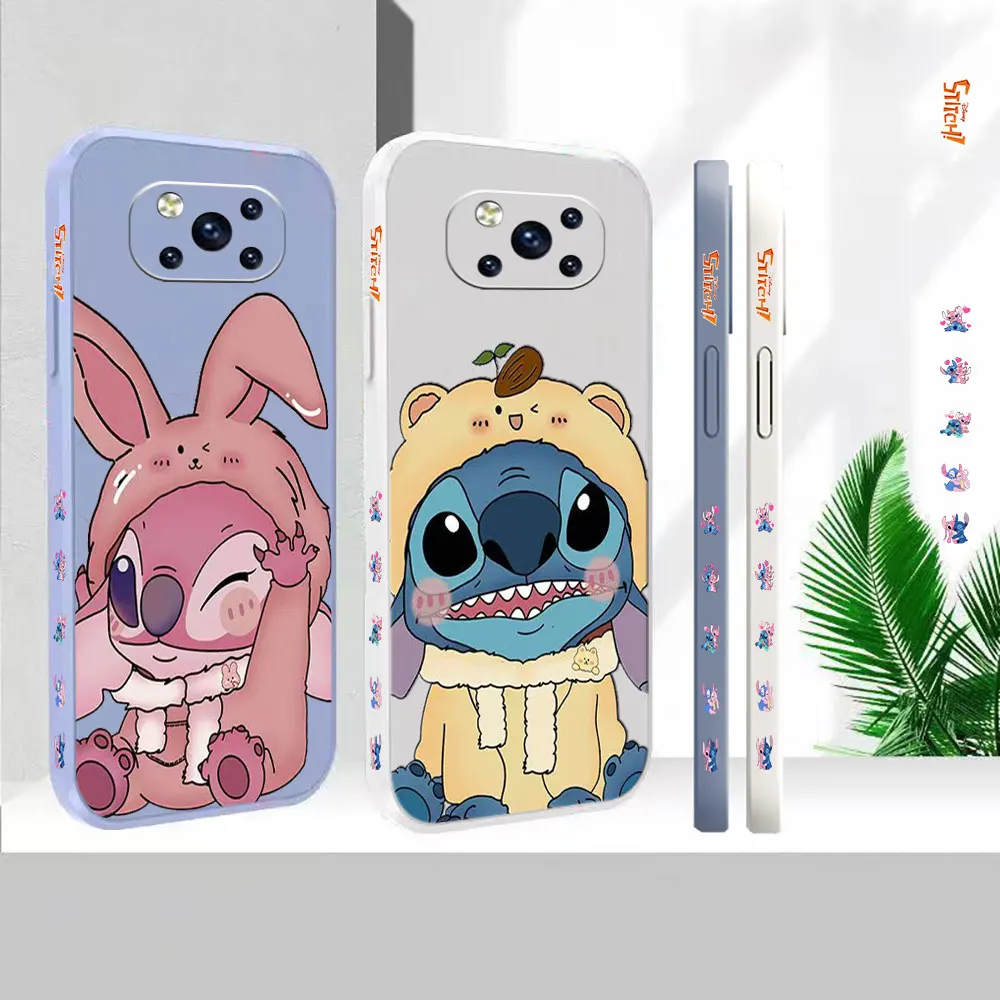 

Phone Case For Xiaomi PCOO F3 M3 X2 X3 M4 GT 6X 8 CC9 CC9E MIX 2 2S 3 4 Black Shark 3 4 5 Pro Lilo Cute Stitch Angel Cover Funda