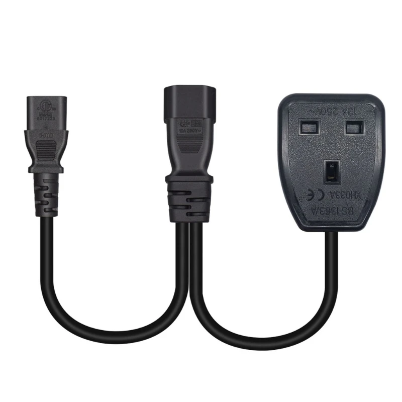 Разветвитель Y-образного типа IEC320 C14–C13+UK переходной кабель блока питания IEC 320 C14