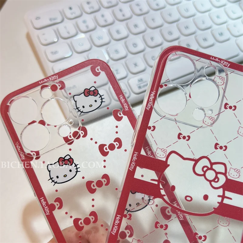 Новый чехол Hello Kitty для IPhone 11 12 7 8 P X XR XS MAX 12pro 13 pro max Promax 2022 мультяшный милый мягкий