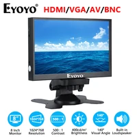 eyoyo 8 inch mini lcd monitor second screen 1024x768 portable display with vagavbnchdmi input used for cctv camera system