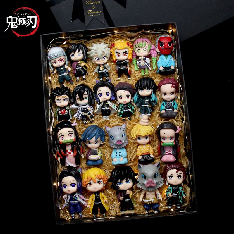 

Demon Slayer Anime Figure Set Kamado Rengoku Kyoujurou Action Figure Kimetsu No Yaiba Kamado Tanjirou Nezuko Figurine Doll Toys