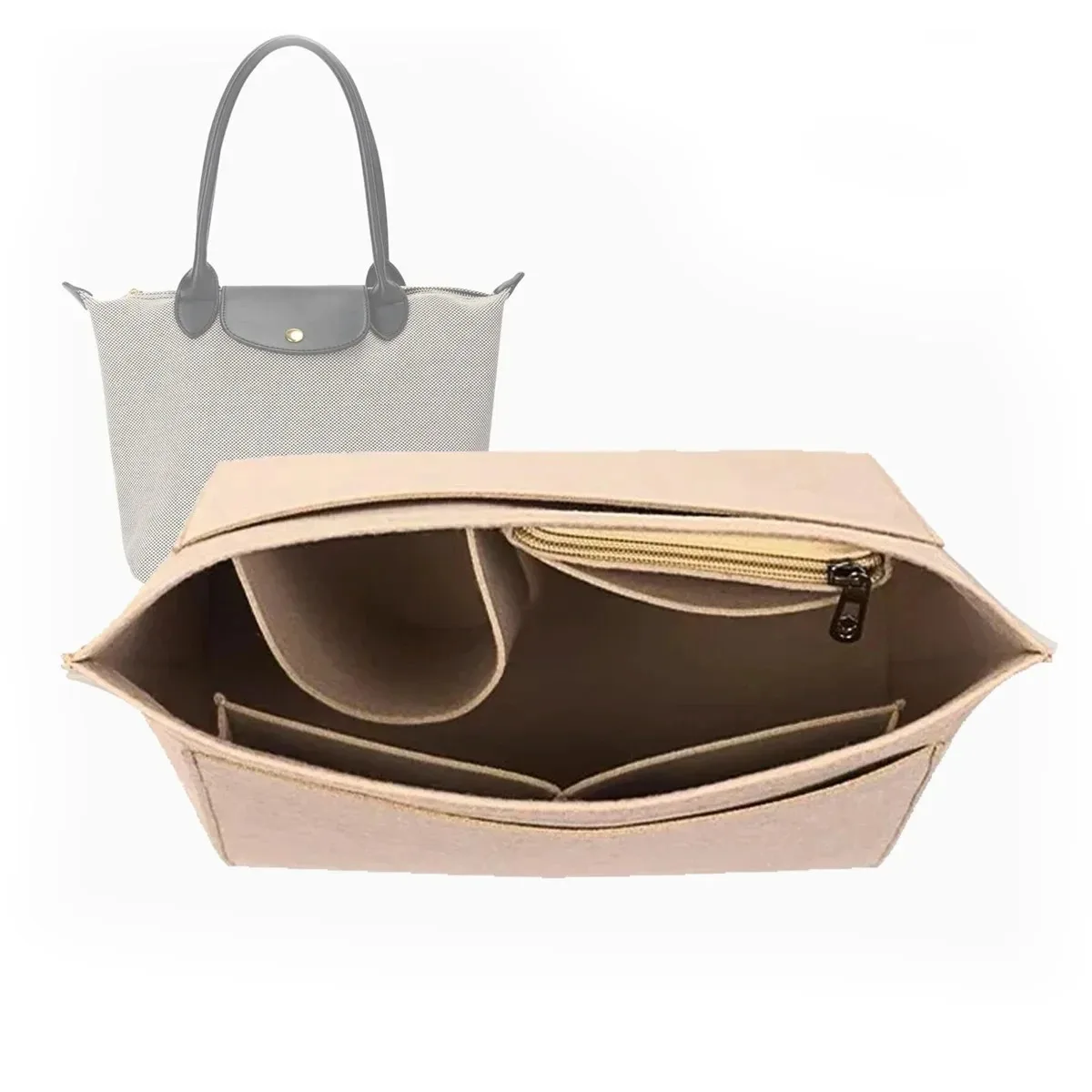 

Фетровый Органайзер Для Кошелька, Складная Сумка С Несколькими Карманами, Вставка Для Сумки, Сумка-органайзер Для Кошелька