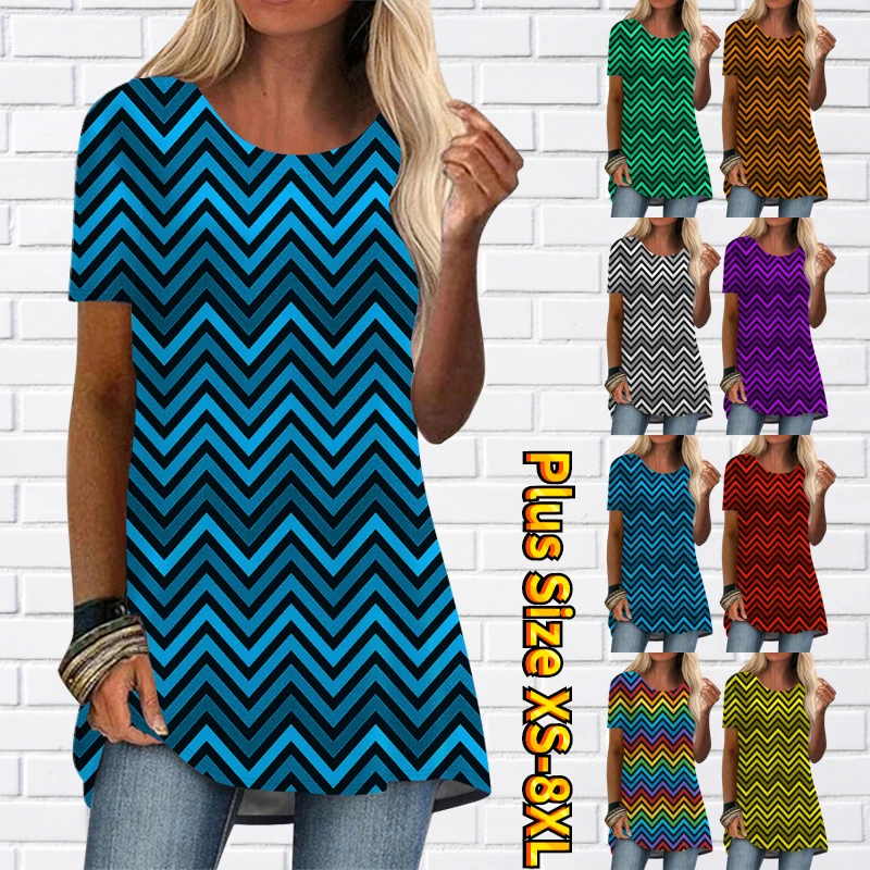 

2022 New Women's Vintage Theme Printed T-Shirt CasuaL 3D Print Round Collar Basic Tee Summer Fashion Tops Loose Pullover Tee