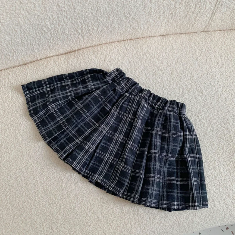 

HoneyCherry New Girls Plaid Skirt Cotton Fashion Girls Skirts