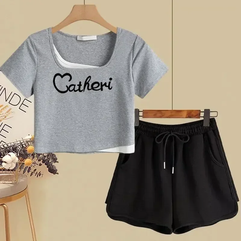 2024 модный новый искусственный костюм-двойка женские весенне-летние свободные