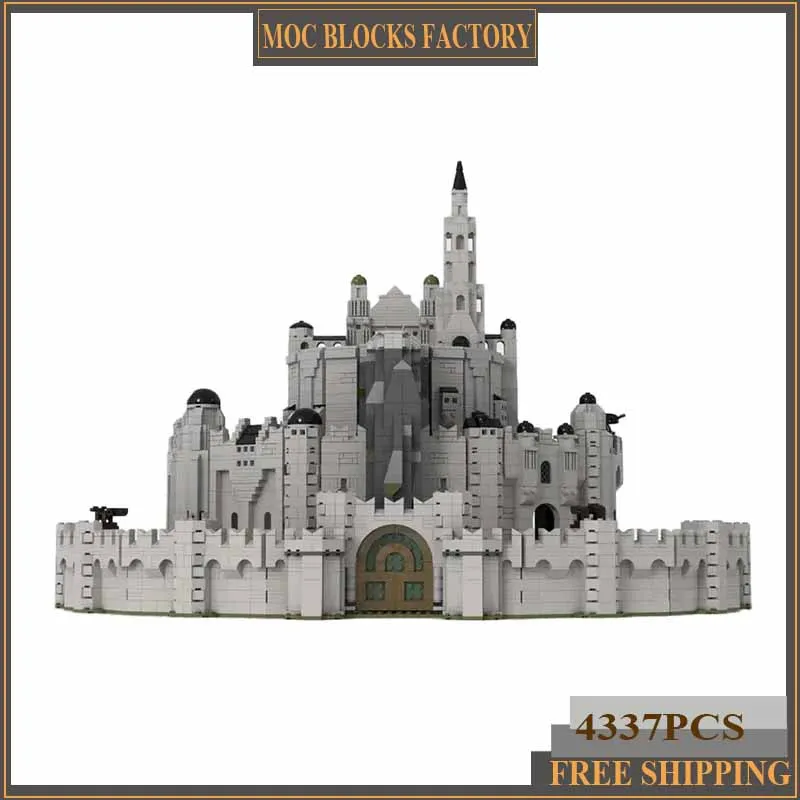 Кольца фильм YcMoc строительные блоки волшебный белый город модель технологии