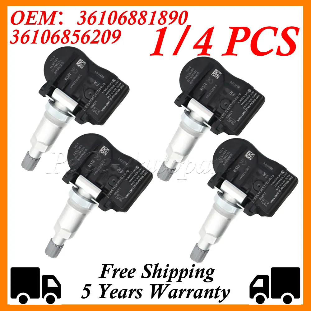 1/4 шт. 36106881890 Автомобильная система датчика давления в шинах TPMS для BMW X5 F15 F85 X2 F39 X1