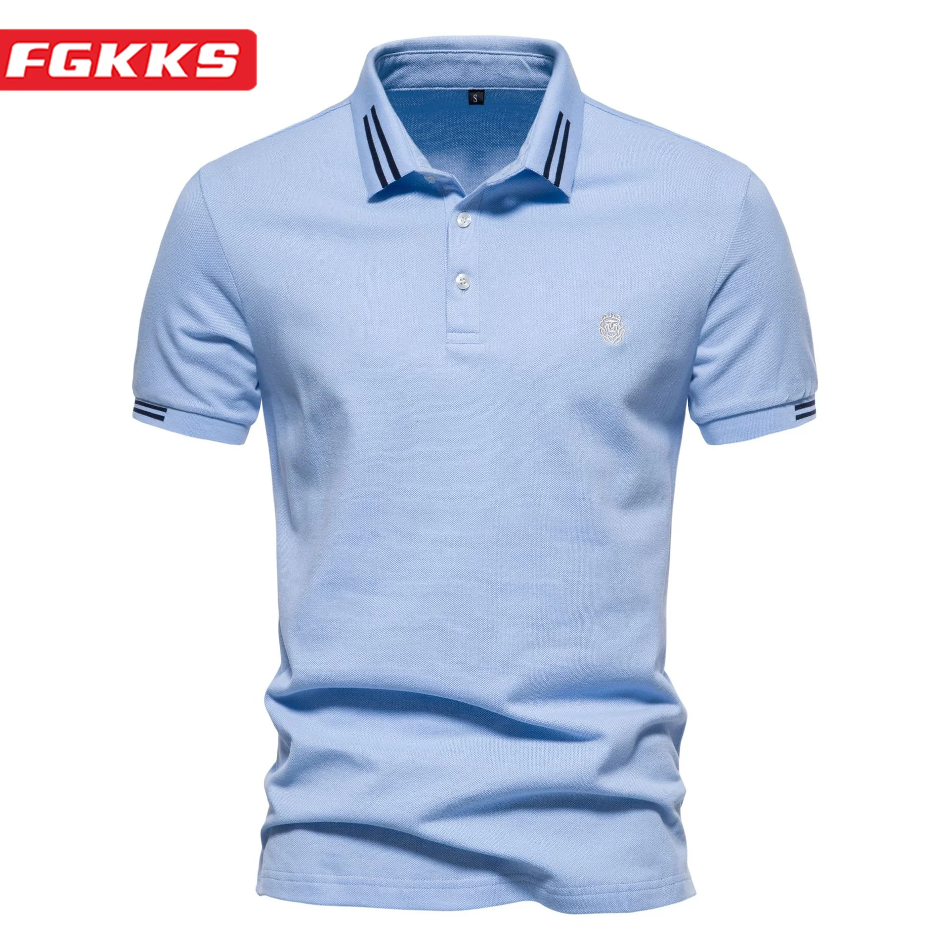 

Мужская дышащая рубашка FGKKS, однотонная Повседневная рубашка с коротким рукавом и V-образным вырезом, уличная футболка, 2023