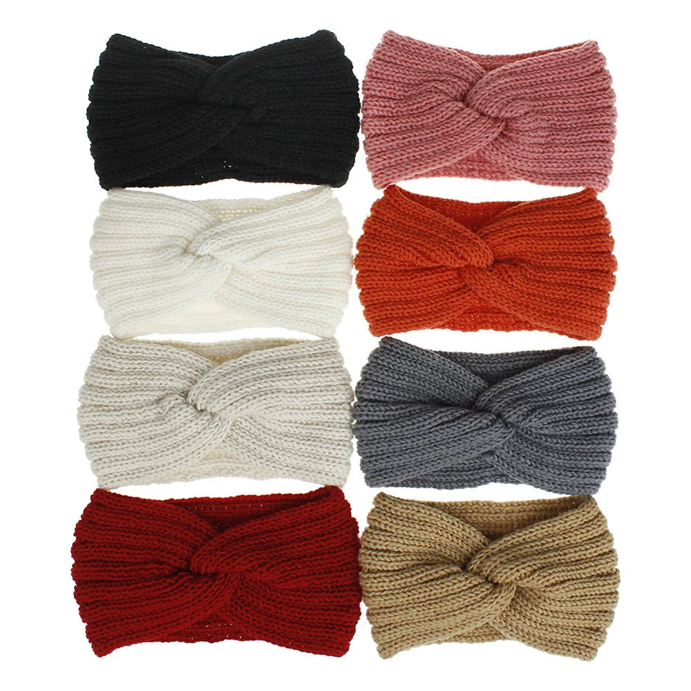 

New Winter Warm Headband Woolen Knitting Headbands Wool Knitted Elastic Headband Headwear Sports for Women Hair Band Accessories