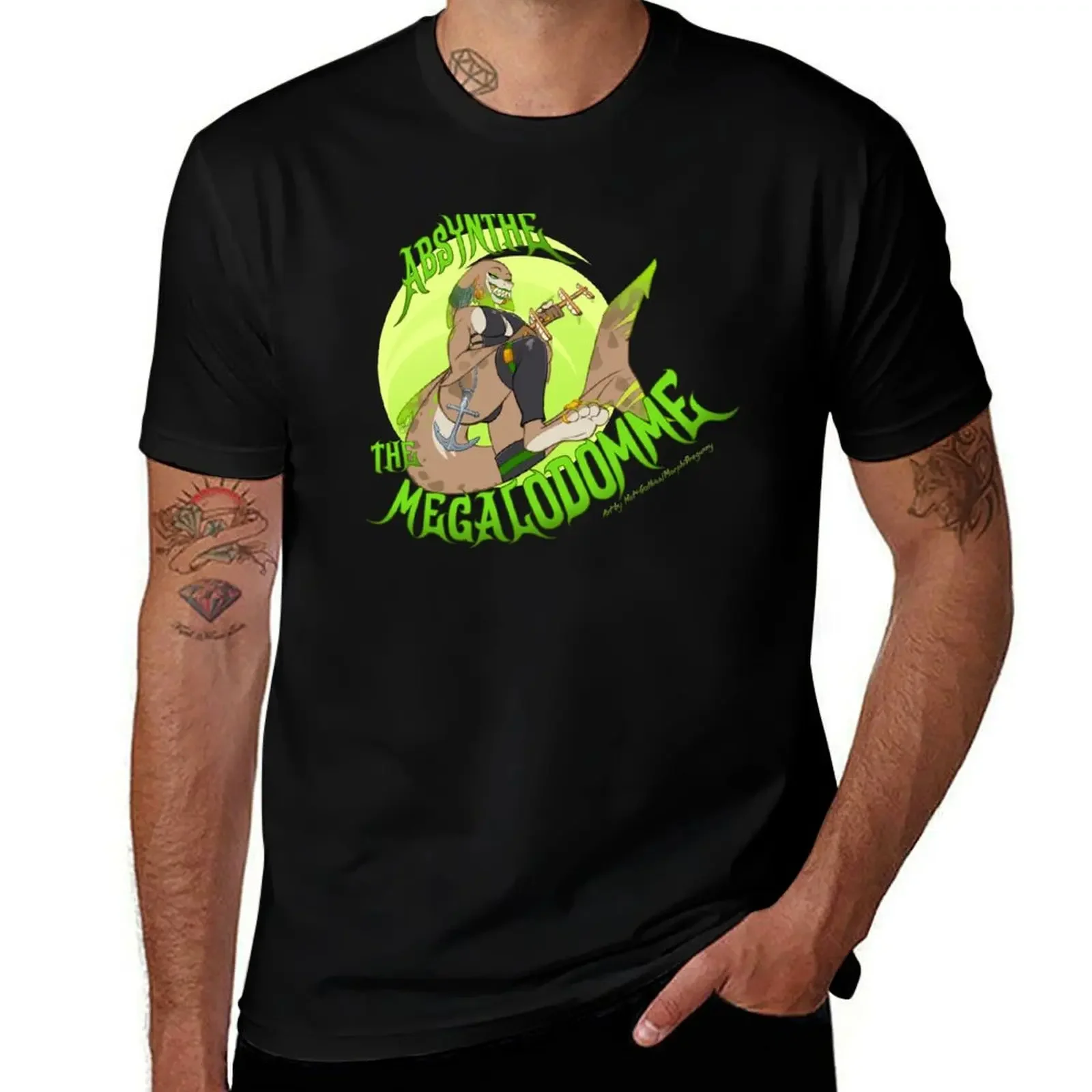 Футболка Absynthe Megalodomme - Circle bg новая коллекция летний топ мужские винтажные