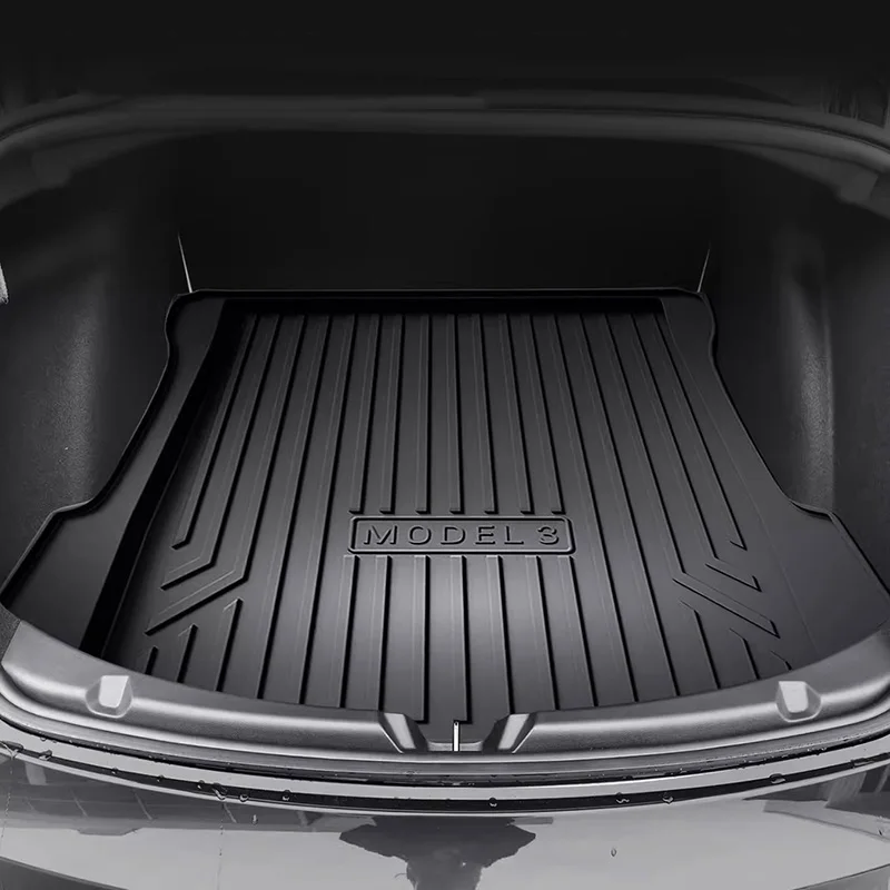 

Автомобильный коврик из ТПЭ для заднего багажника Tesla Model 3 2017-2023, водонепроницаемые защитные накладки, подкладка для груза, поднос для багажника, напольный коврик, аксессуары