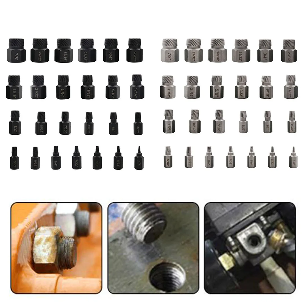 

25Pcs Damaged Screw Extractor Center Drill Bits Guide Stripped Hex Screw Extractor Damaged Bolt Remover Set Hand Tools