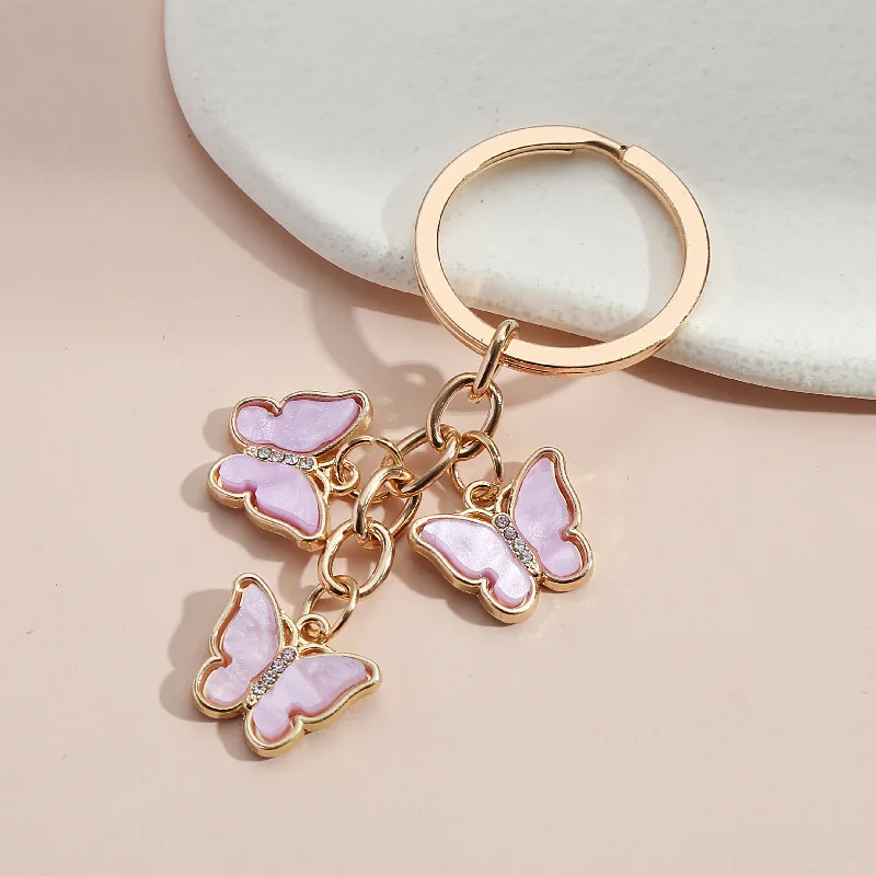

Брелок с бабочкой, милый капающий масло, летающие животные, брелки для женщин и девочек, брелок для сумки, аксессуары, аксессуары ручной работы