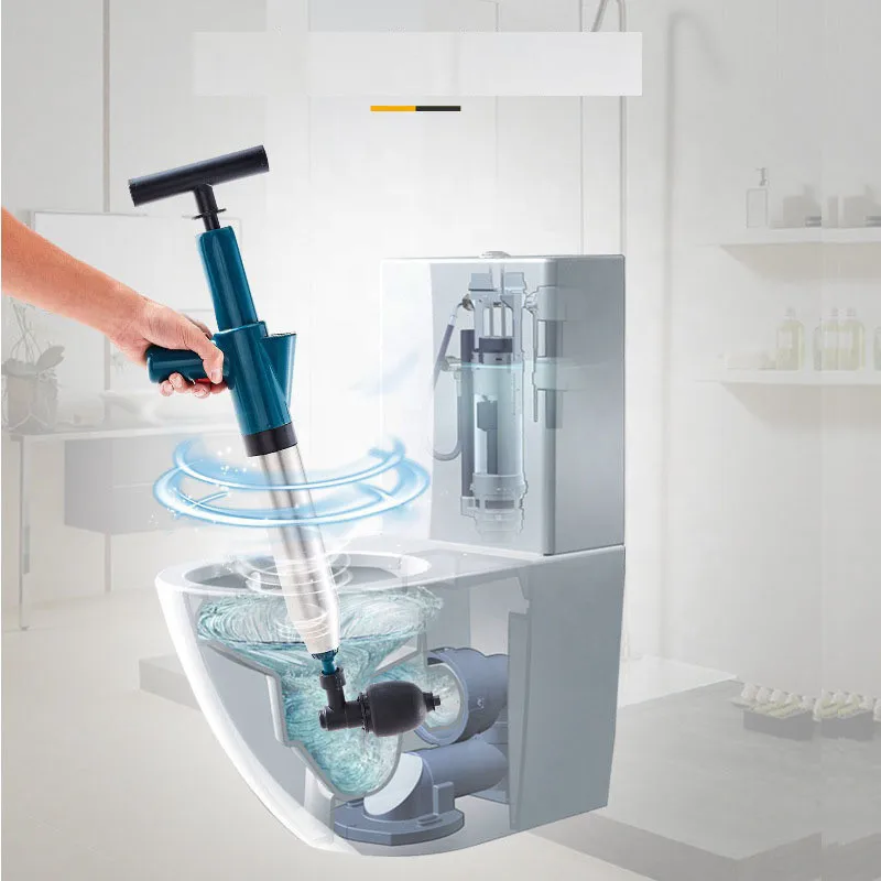 

Toilet Plungers Drain Cleaner Air Gun Blaster Sink Pipe Uncover Remover Powerful Manual Pneumatic Dredge Equipment Clogged Pipe