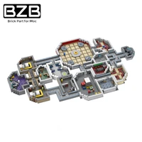 bzb moc killer undercover game 53670 spaceship map building block model home furnishing decoration kids puzzle diy toy best gift