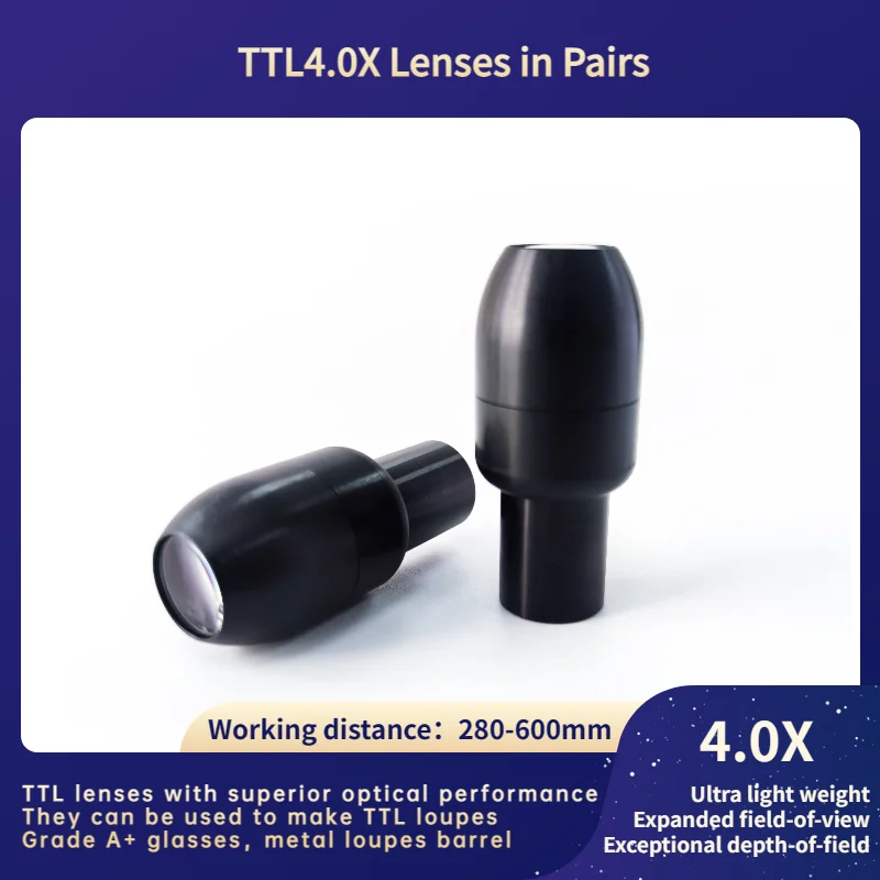 

Burite New Arrival TTL Loupes 4.0X Lenses In Pairs 4X TTL(Through The Lenses) The Len Used To Make TTL Dental Surgical Loupes
