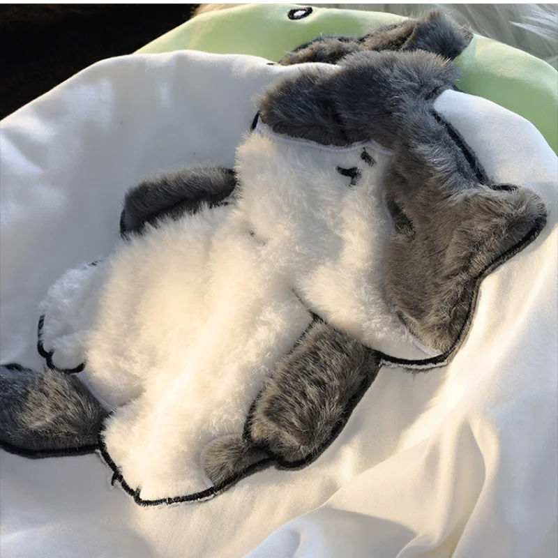 Женская футболка кошачий рисунок полиэстер