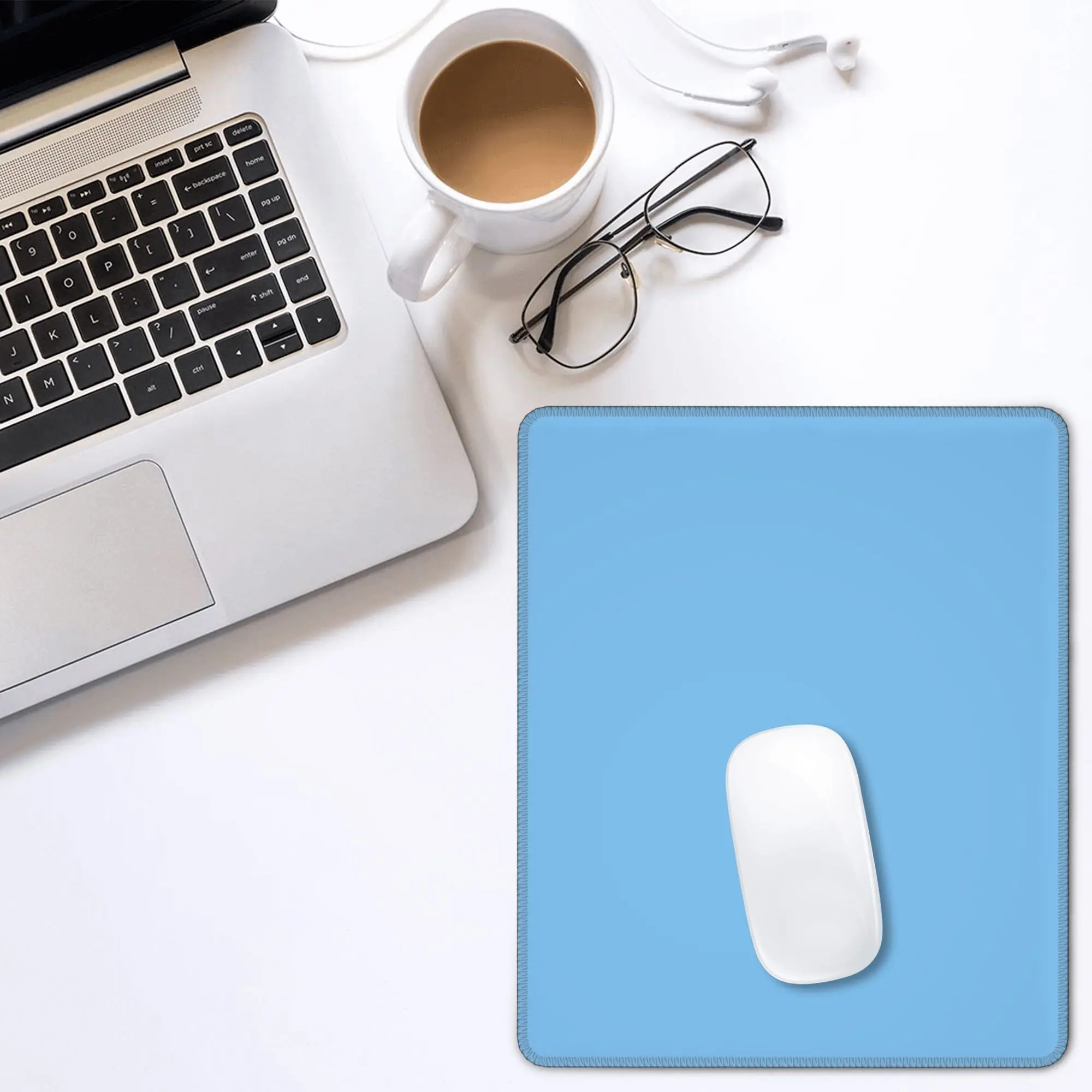 

Computer Office Keyboard Accessories Cute Mouse Pads Square Anti-Slip Desk Pad Nordic Style Solid Color Small Mats Coaster Ratón