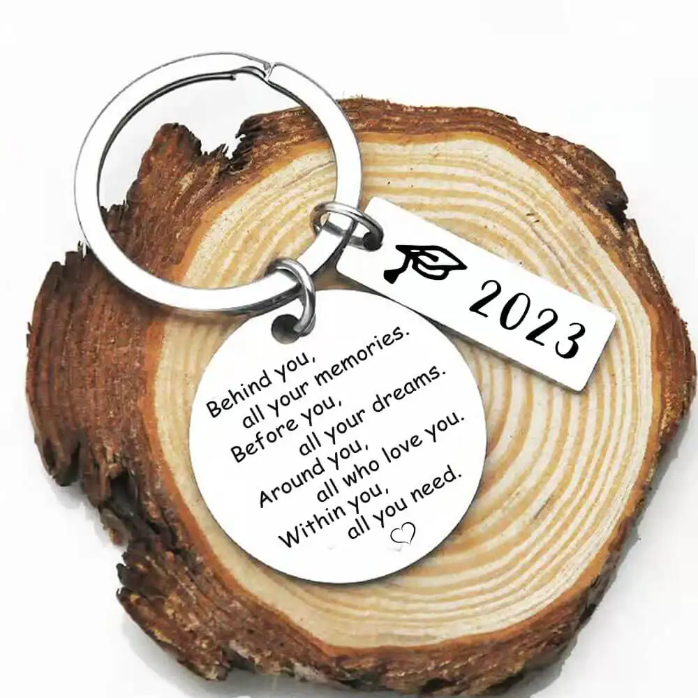 

2023 Graduation Keychain - Within You All You Need Accept Personalized Engraving on Back and Drop Shipping