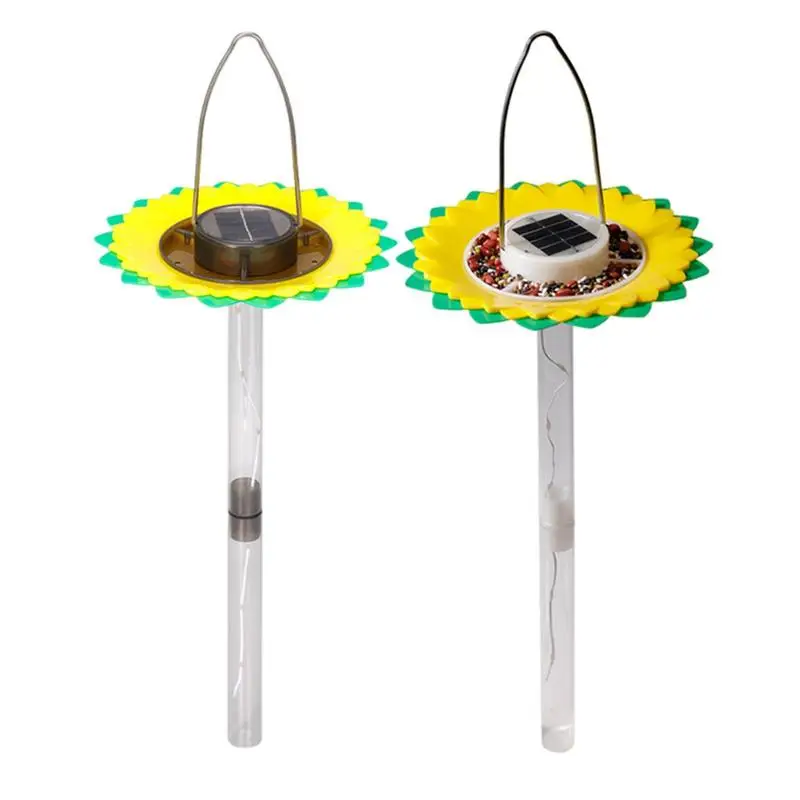 S Solar Bird Feeder Bowl Standing Tray Squirrel Proof Sunflo