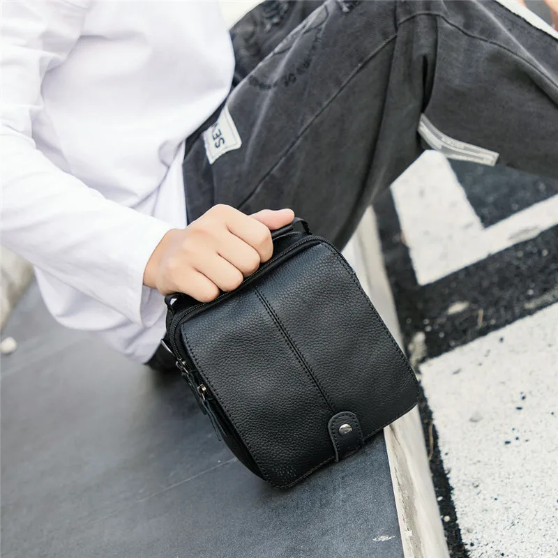 Fashion Business Handbags Men Shoulder Bag Genuine Leather Casual Retro Cowhide Messenger Bag Outdoor Men's Crossbody Bag