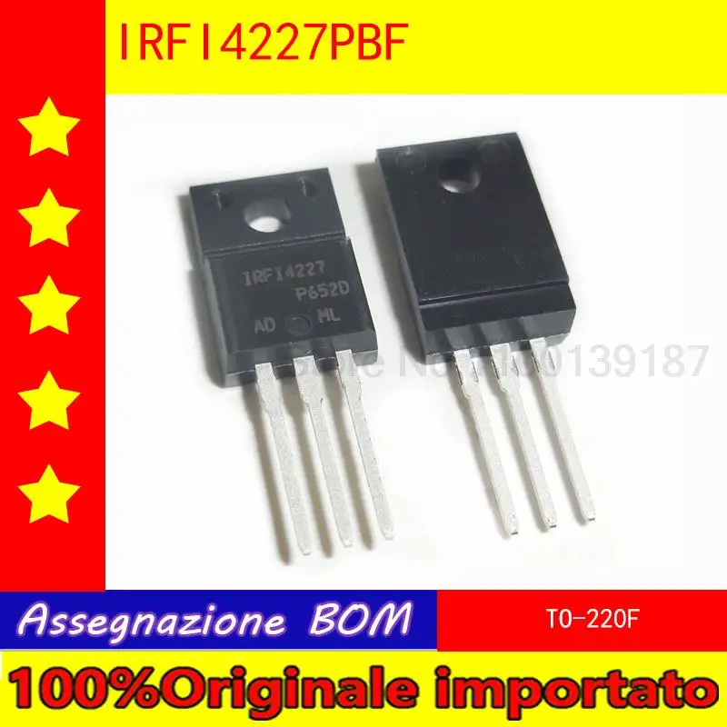 

100% Оригинальный импортный 10 шт./лот IRFI4227PBF IRFI4227 TO-220F 200V 26A IRFI1310NPBF IRFI1310N TO-220F 100V 24A