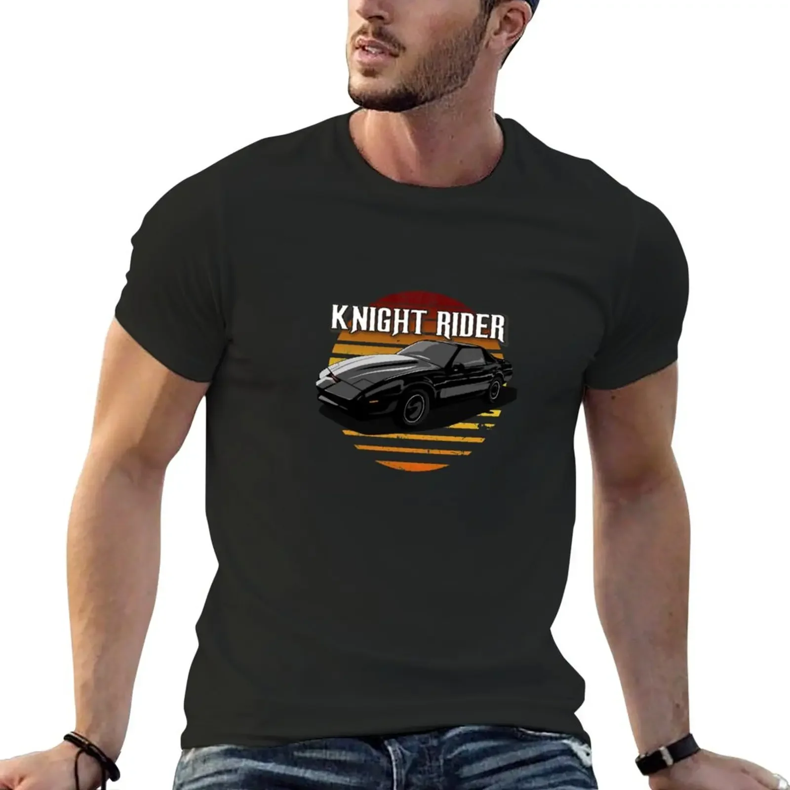 Новая футболка Knight Rider KITT быстросохнущая мужские винтажные футболки