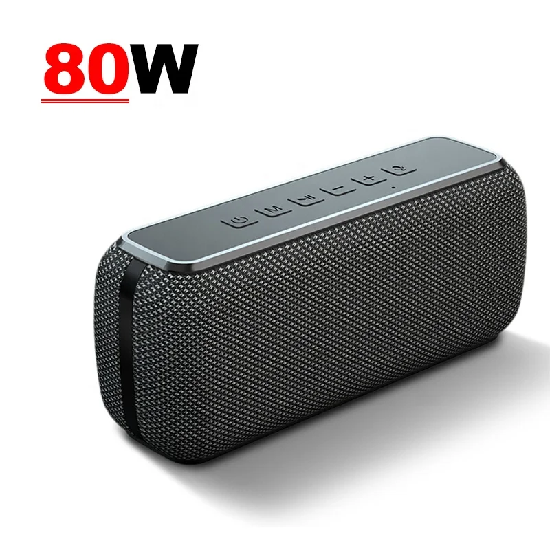 

Wireless Portable Smart Speaker with 80W Power Bank IPX5 Waterproof Subwoofer TWS long Playing Time replace