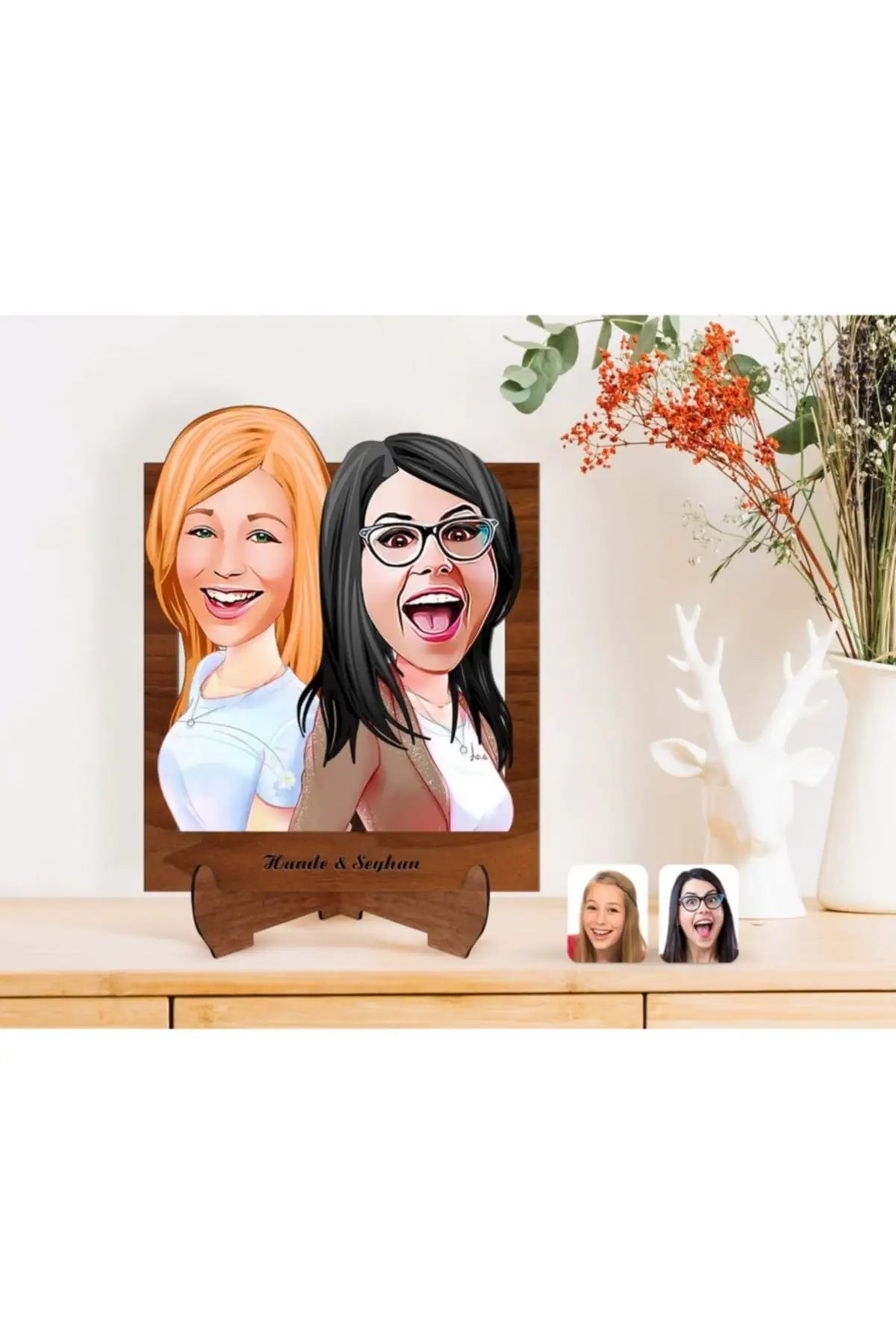 

Personalized Valentines Cartoon Wooden trinkets Model-10