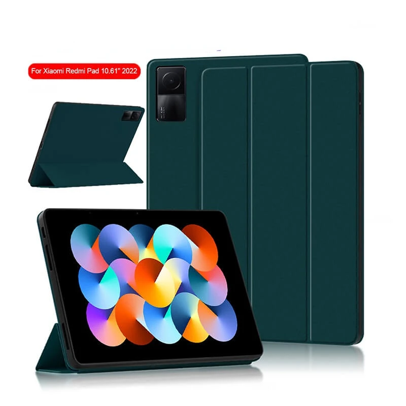 

For Redmi Pad Case Silicone Cover Tri-Folding Stand Flip Stand Folio Tablet Xiaomi For RedMiPad 10.61 inch funda redmi pad 2022