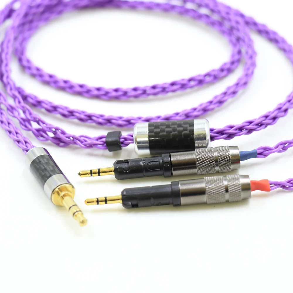 Новый Фиолетовый Hi-Fi 3 5 мм стерео 8 ядер 7N OCC посеребренный R70X обновленный кабель