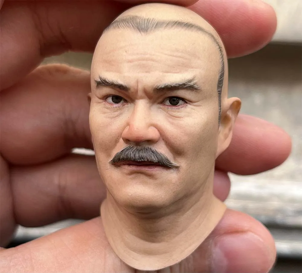 

1/6 Male Head Sculpt Head Sculpture Head Carving for 12" Male Soldier Action Figure Body Dolls